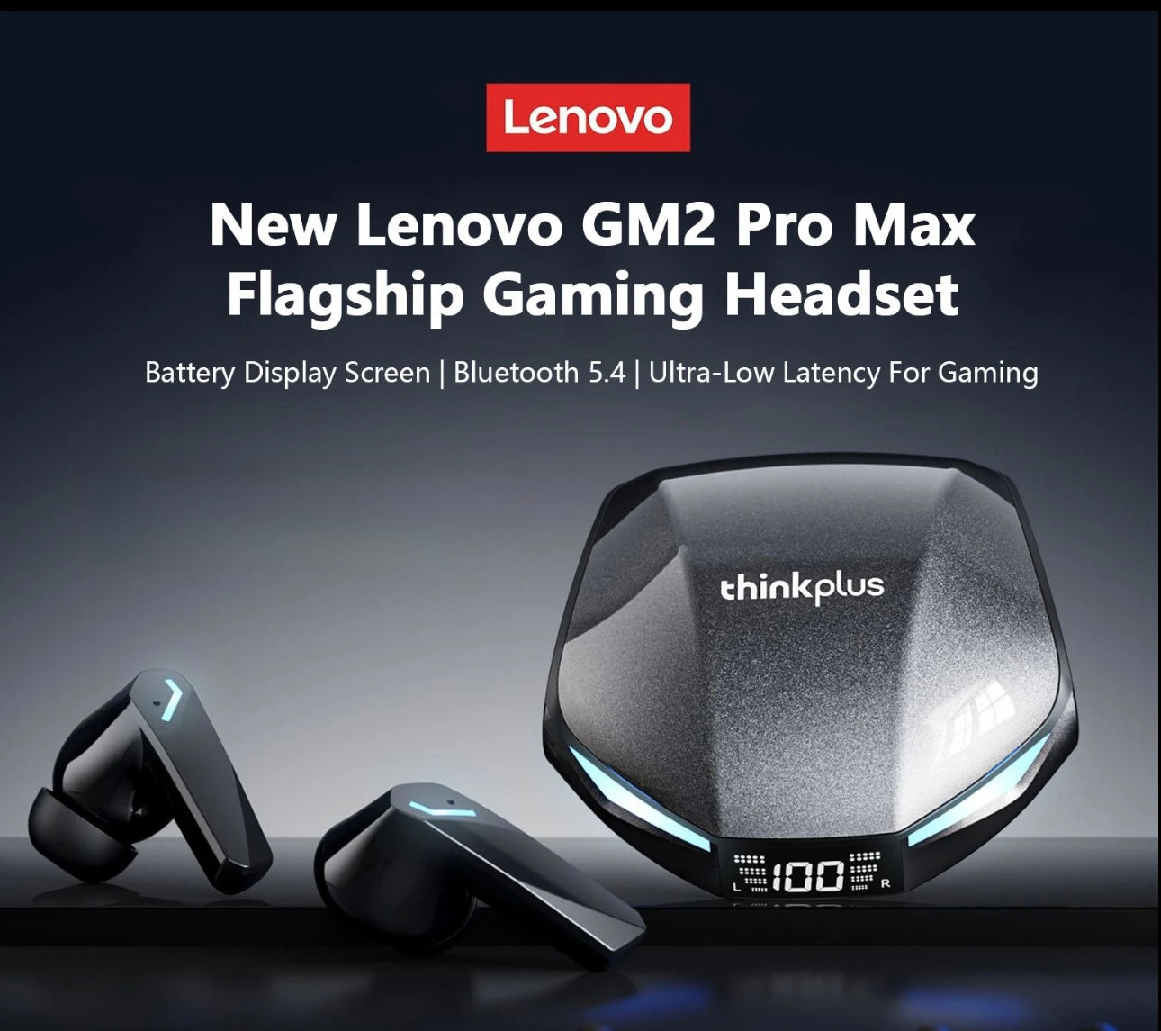 Lenovo GM2 Pro Max Wireless Bluetooth Earphones – Power, Precision & Pure Sound - AG Production