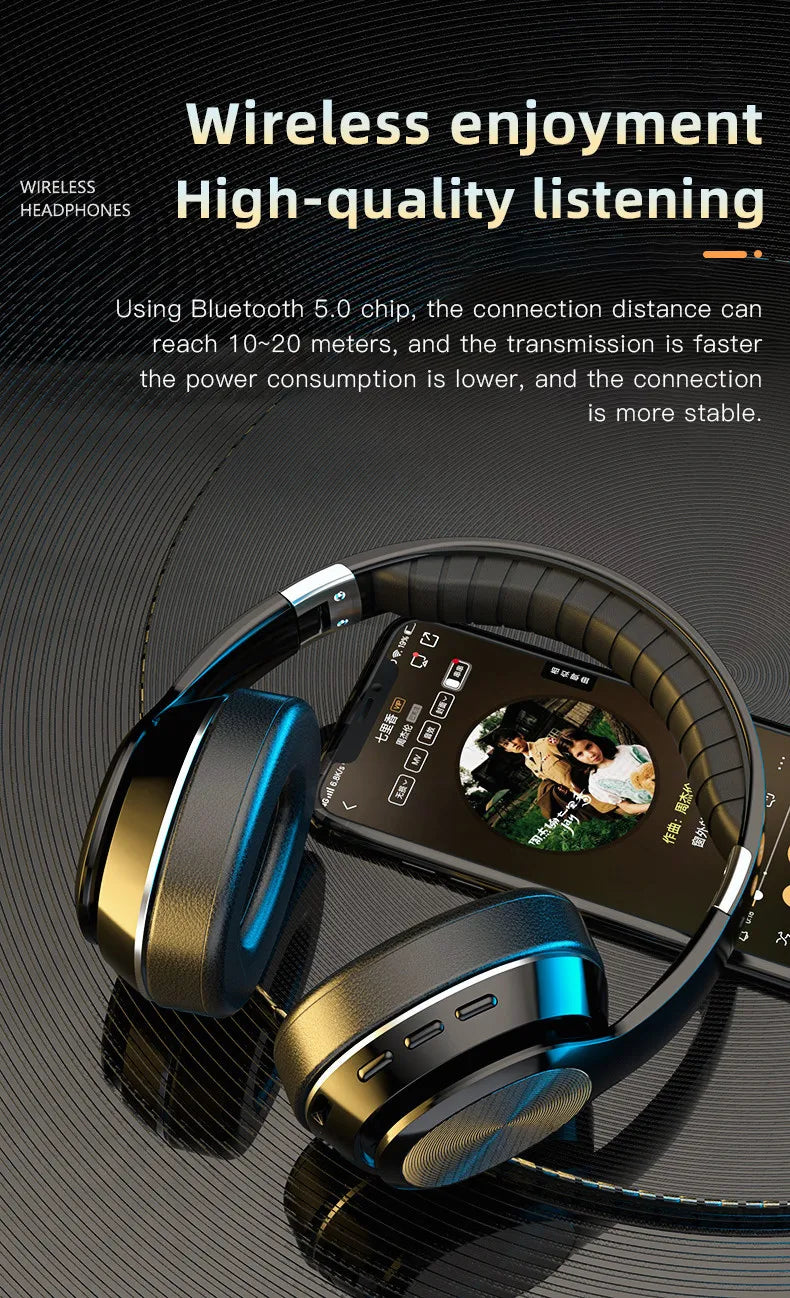 Wireless Bluetooth Headset 5.0 – Foldable, Versatile, Built for Everyday Use - AG Production