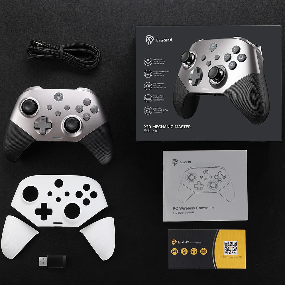 Wireless Gaming Controller for PC, Switch, Phone, Smart TV, Hall Effect 3D Analog Stick Trigger - AG Production