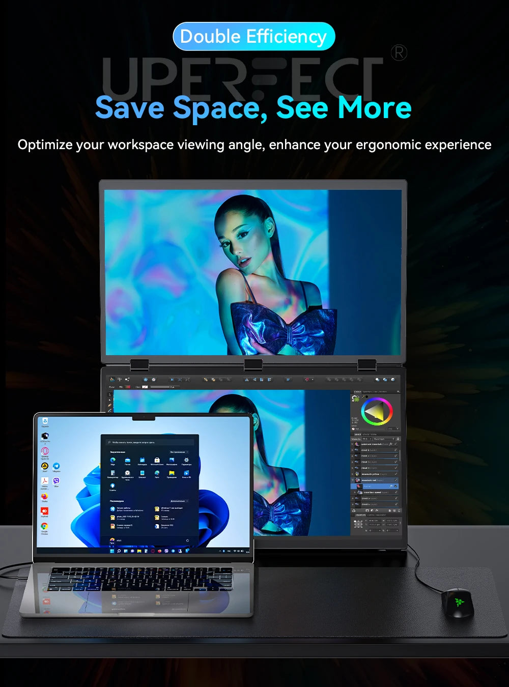 UStation Δ / Delta Plus – The Ultimate Dual-Screen Upgrade for Productivity on the Go - AG Production