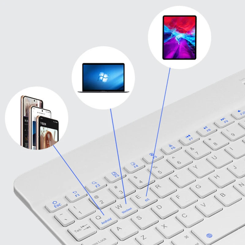 10-Inch Magnetic Bluetooth Keyboard for Tablets – Rechargeable & Ultra-Slim - AG Production