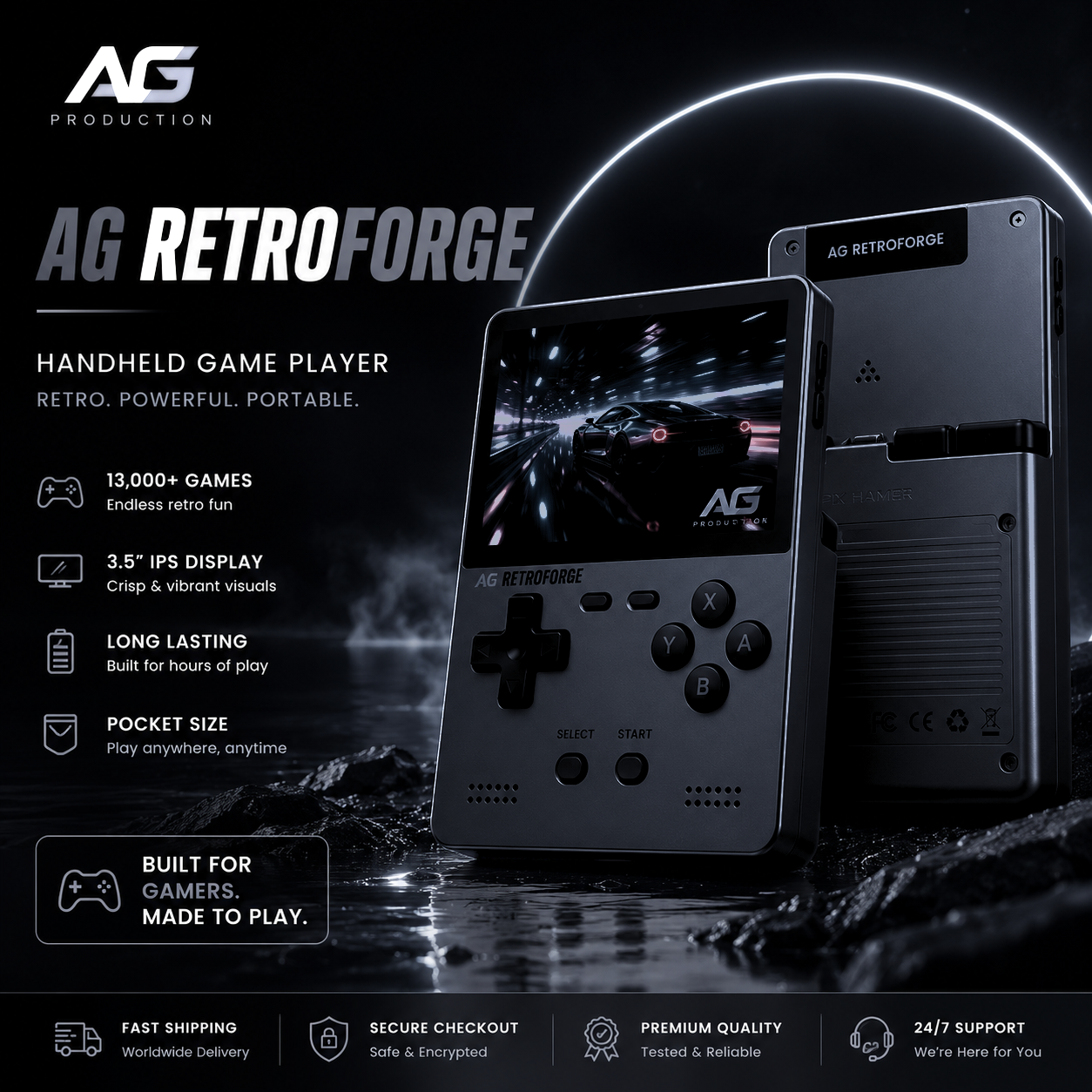 AG RetroForge™ 3.2'' IPS Video Game Device