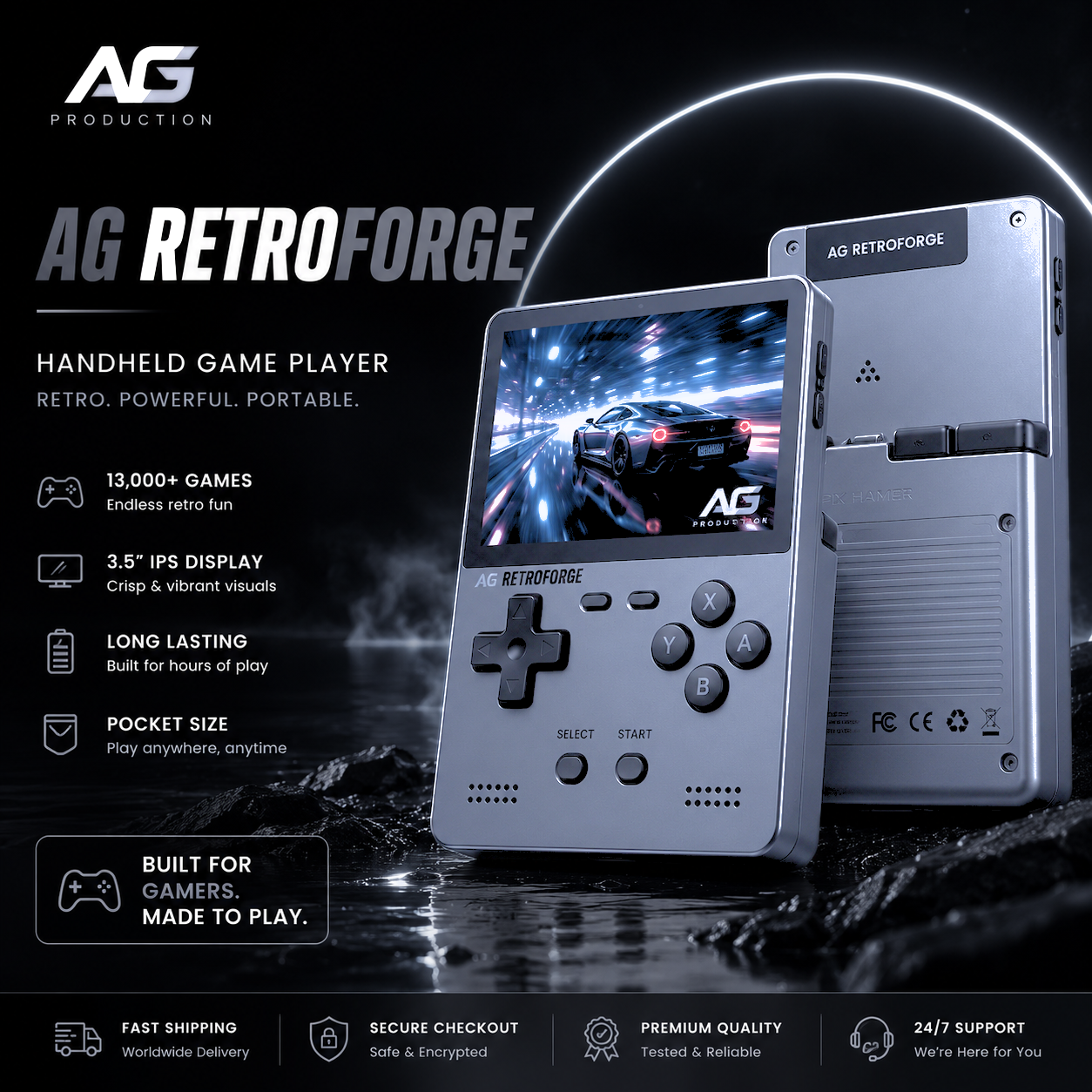 AG RetroForge™ 3.2'' IPS Video Game Device