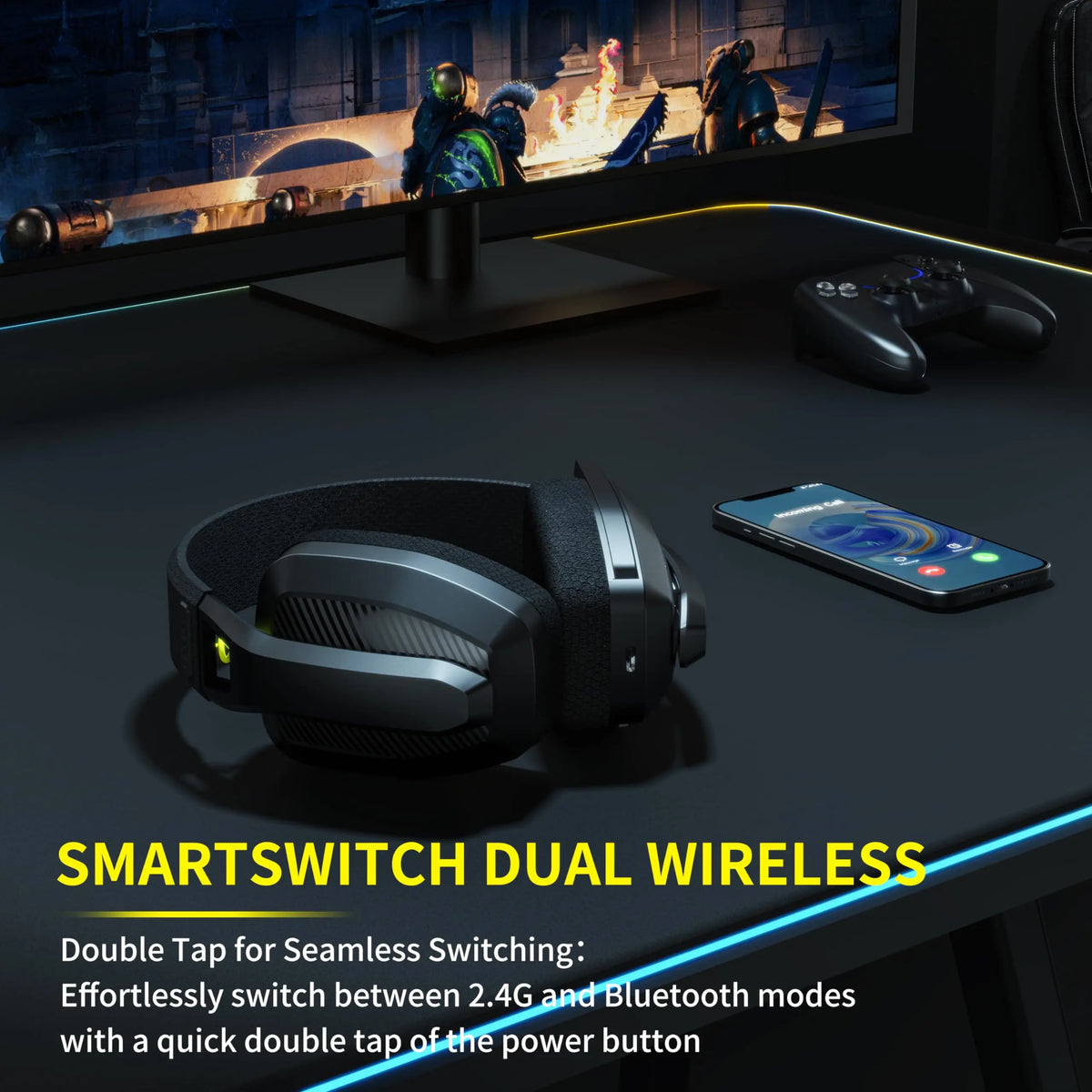 Wireless Gaming Headset with Mic – PS5, PS4, PC, Mac, and Bluetooth Compatible - AG Production 