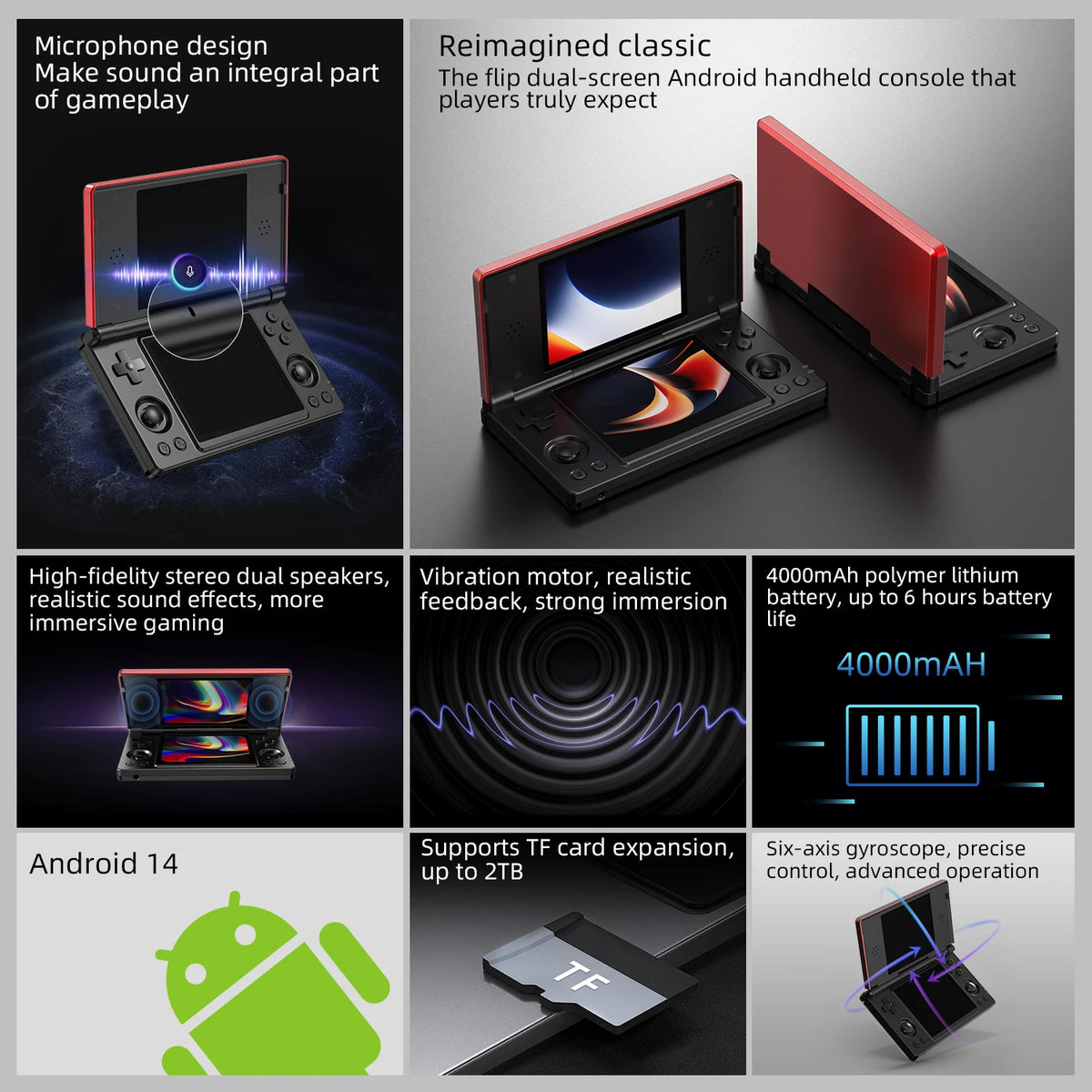 AG DualCore X™ – Dual-Screen Android Gaming Console - AG Production 
