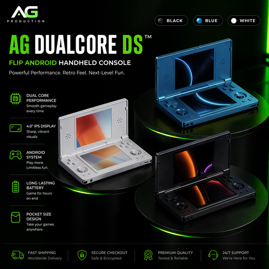 AG DualCore DS™ – Dual-Screen Android Gaming Console - AG Production 