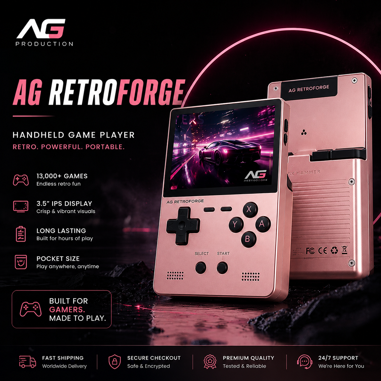 AG RetroForge™ 3.2'' IPS Video Game Device