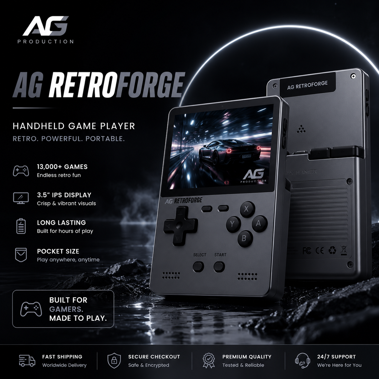 AG RetroForge™ 3.2'' IPS Video Game Device