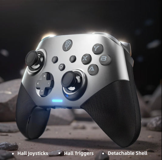 Wireless Gaming Controller for PC, Switch, Phone, Smart TV, Hall Effect 3D Analog Stick Trigger - AG Production 