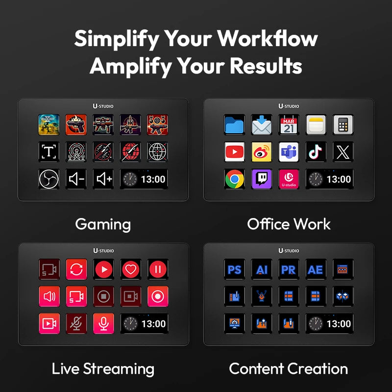 AG CreatorPad™ – Customizable 13-Key LCD Stream Controller - AG Production 