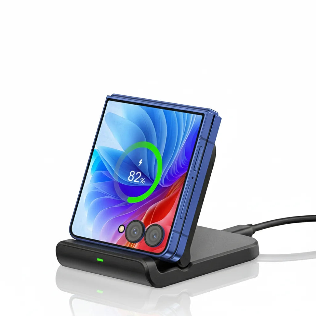 AG FoldCharge™ PRO Wireless Charger — Foldable Fast-Charging Stand for Samsung Z Flip / Z Fold / Motorola Razr / Galaxy S24