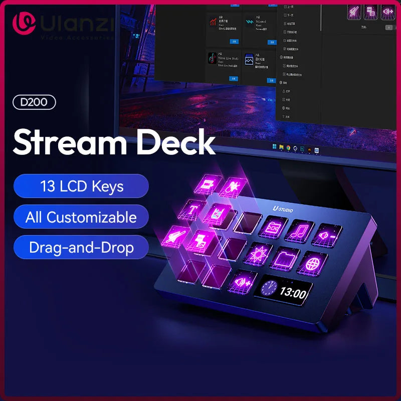 AG CreatorPad™ – Customizable 13-Key LCD Stream Controller - AG Production 