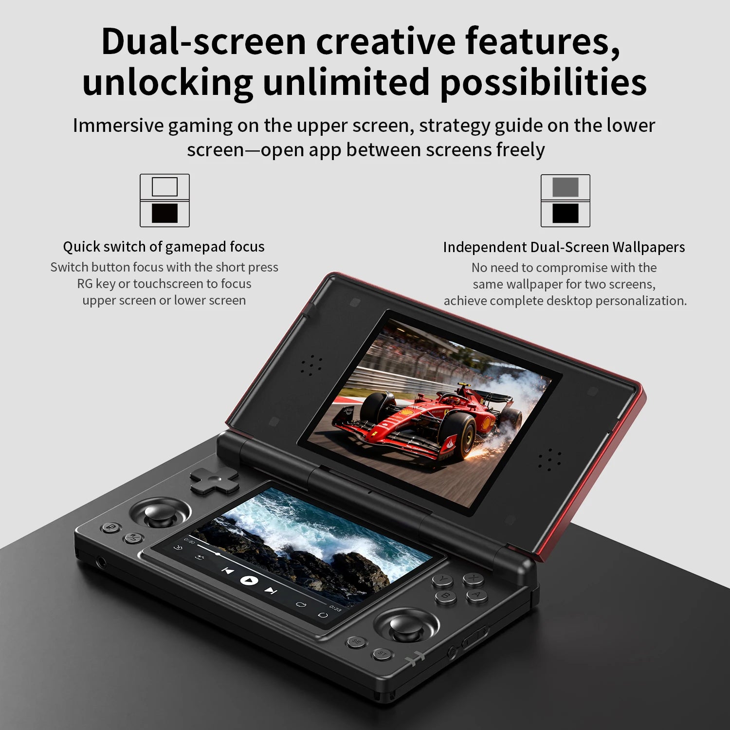 AG DualCore X™ – Dual-Screen Android Gaming Console - AG Production 