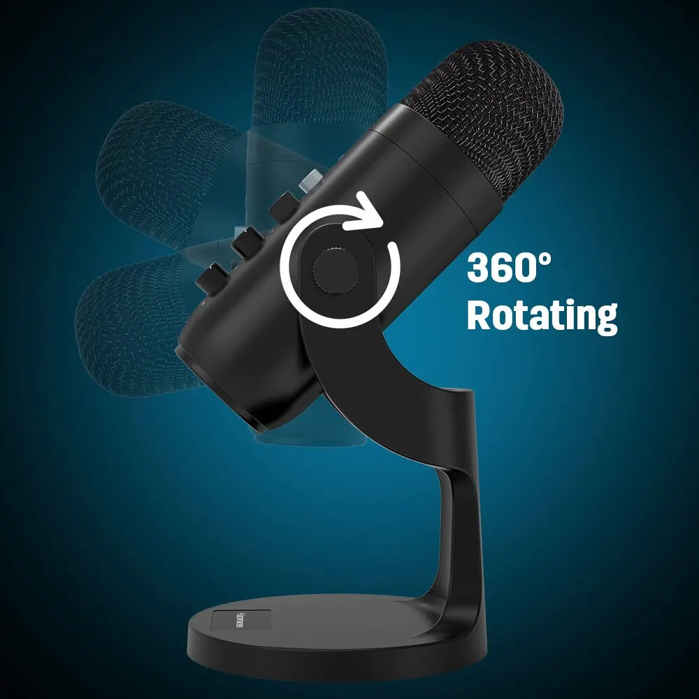 USB Microphone for PC, Mac, Gaming, Recording & More - AG Production 